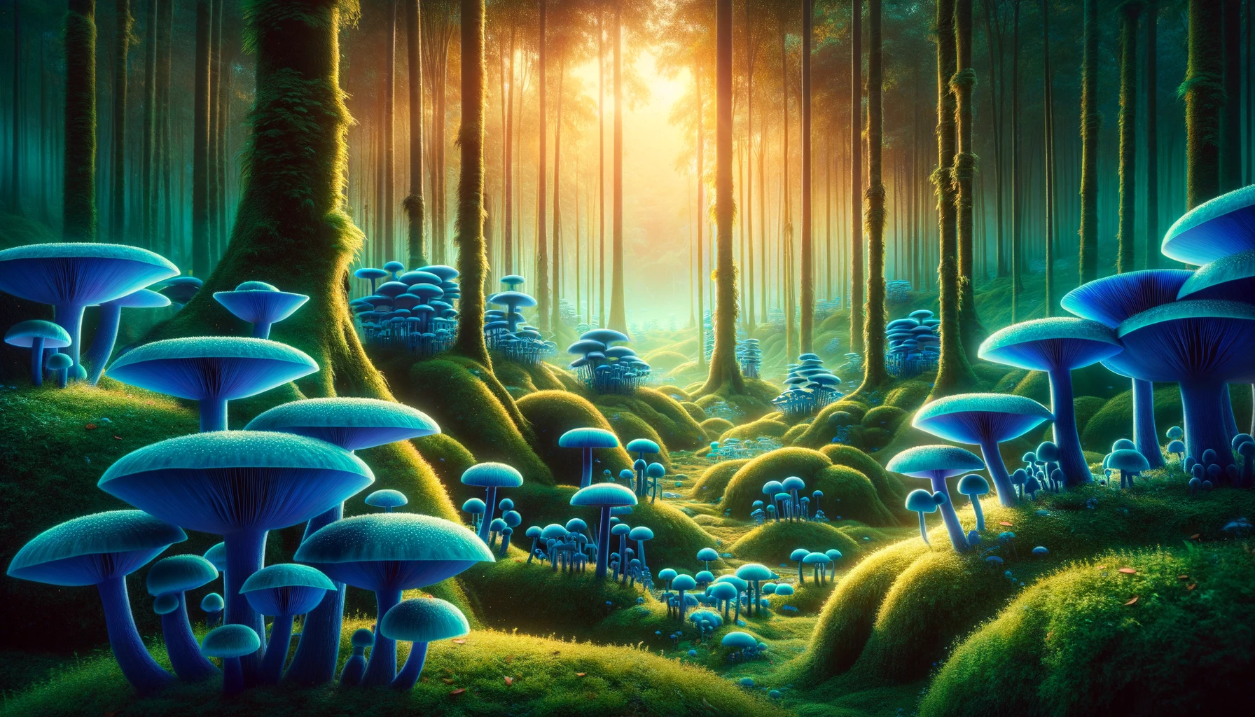Blue magic mushroom