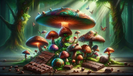 magic mushroom and chocolate